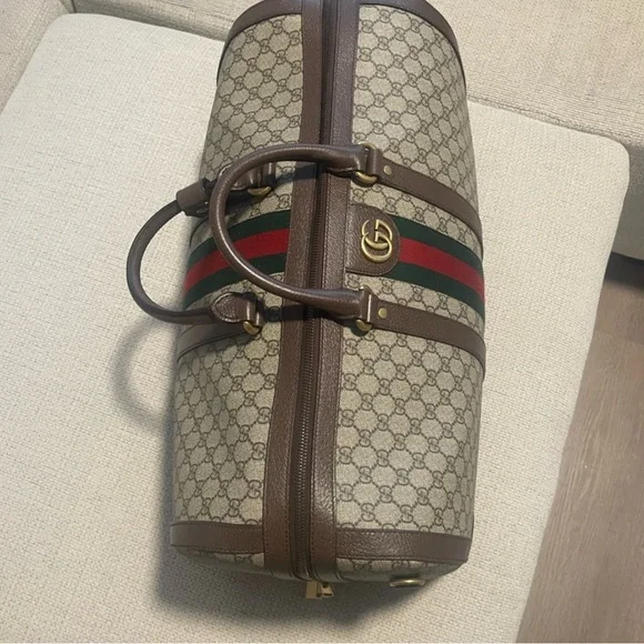 Gucci Brown and Green Men's Travel Bag - Picture 5 of 8